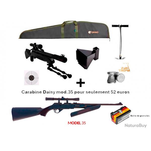 PACK COMBIN ! PACK19 Carabine Arrow Gamo 5,5 mm + Carabine PCP pompe Daisy 35, 4,5 mm + Lun. 4 x 20