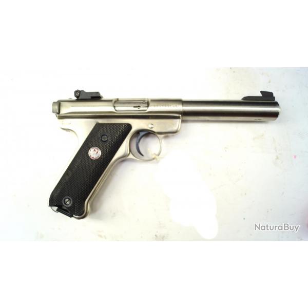 Pistolet Ruger MK II 22LR Inox 6&quot;