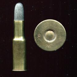 .450/577 Martini-Henry - RARE marquage : SFM * GG * - balle plomb arrondie - étui laiton