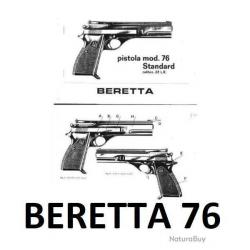 notice pistolet BERETTA 76 (envoi par mail) - VENDU PAR JEPERCUTE (m2414)