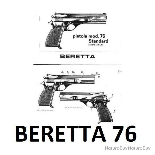 notice pistolet BERETTA 76 (envoi par mail) - VENDU PAR JEPERCUTE (m2414)