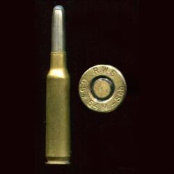 6.5 x 54 Mannlicher Schoenauer - RWS - balle nickel pointe plomb