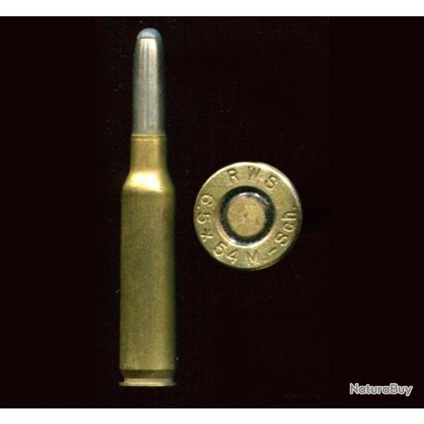 6.5 x 54 Mannlicher Schoenauer - RWS - balle nickel pointe plomb