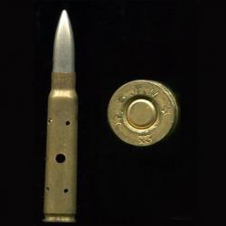 7.65 x 53 Mauser Turc  - inerte de tableau d'échantillons SFM - 5 trous - balle pointue