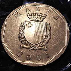 MALTE  piece de 50 C  2001 TTB