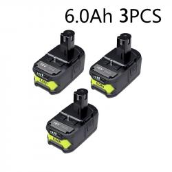 LOT DE 3 BATTERIES P108 POUR APPAREIL RYOBI 6000Mah