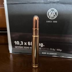 15 munitions calibre 10,3x68 Mag