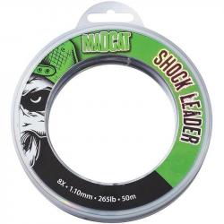 Bas de Ligne Madcat Shock Leader 8X 50m 1,10mm 265 lbs