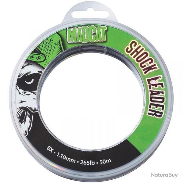 Bas de Ligne Madcat Shock Leader 8X 50m 1,10mm 265 lbs