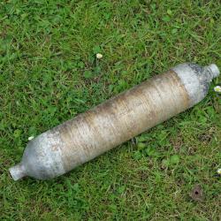 RARE Bouteille LUFTWAFFE VIDE aluminium oxygène avion allemand LW datée et marquée CAB25BOU001