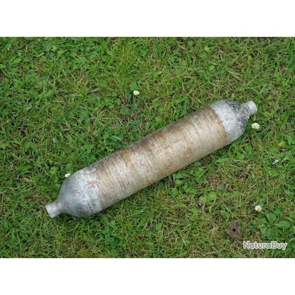 RARE Bouteille LUFTWAFFE VIDE aluminium oxygne avion allemand LW date et marque CAB25BOU001