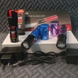Lot: 2 shocker rouge a lèvres + 1 spray lacrymo 20 ml bec rotatif