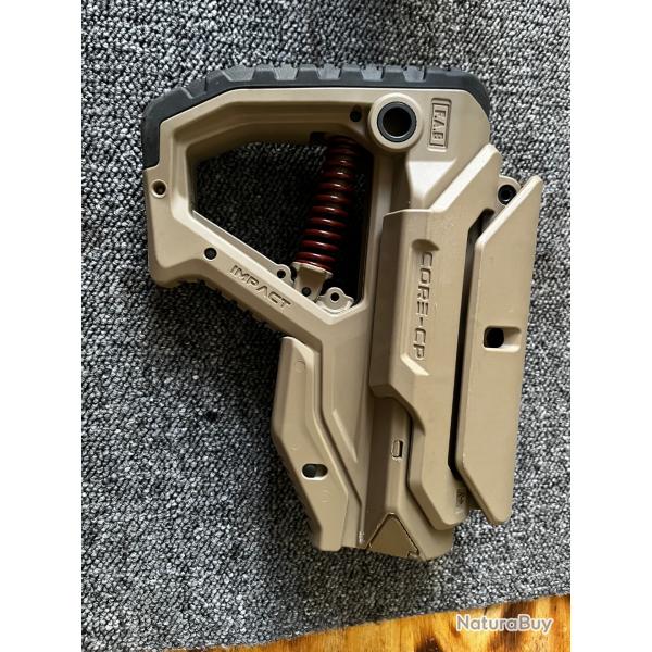 Crosse FAB Defense GL-CORE IMPACT CP avec rduction de recul rglable et appui joue - Coyote