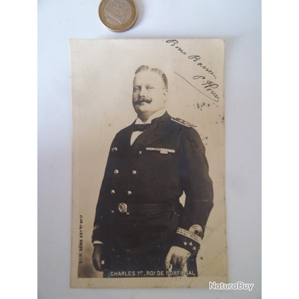 carte 1905 Charles Ier, roi de Portugal assassin  Lisbonne en 1908