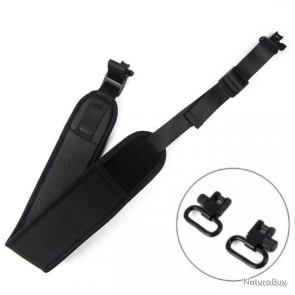 BRETELLE FUSIL OU CARABINE EN NOPRNE - NOIR - LIVRAISON GRATUITE