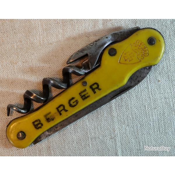 Tire bouchons Limonadier canif ancien Corkscrew BERGER ressort cass CAB25CNR007