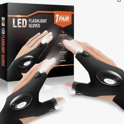 Gants Led Etanche Lumineux Lampe Poche Homme Femme Pêche Chasse Cyclisme Bricolage Nuit OOTDOOR