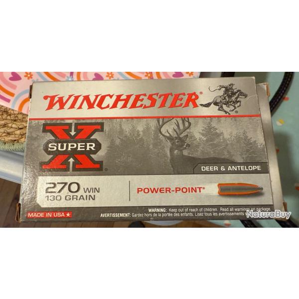 26 balles Power Point 130g 270win
