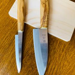 ensemble de couteaux de cuisine d'artisan / lame japonaise