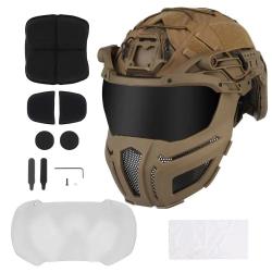 Casque protection intégrale Fast HL-100 KOLINLOV - Marron