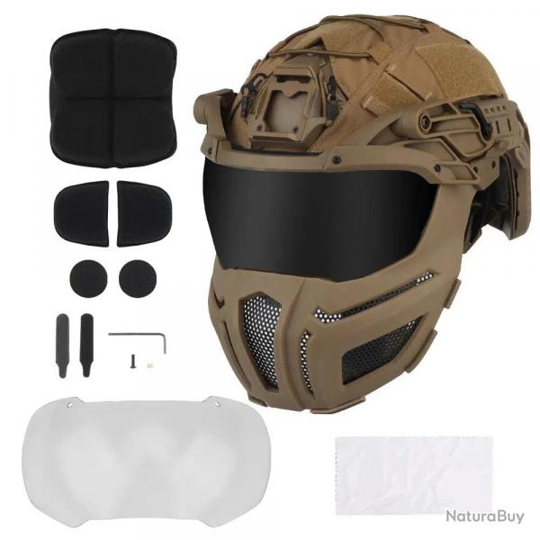 Casque protection intgrale Fast HL-100 KOLINLOV - Marron