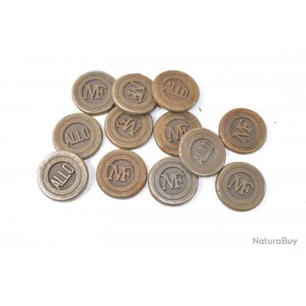 Lot de palets / jeu / mdailles MF Manufacture d'armes et cycles de Saint Etienne Manufrance Allo