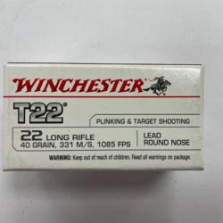 WINCHESTER T22 STANDARD CAL 22 LR 2.6G BOITE DE 50 BALLES VENDU PAR 5 BOITES FRAIS DE PORT OFFERT