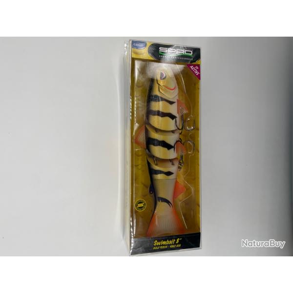 Leurre Swimbait 80 SPRO uv gold perch