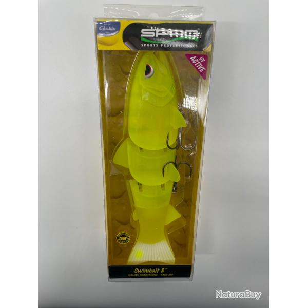 Leurre Swimbait 80 SPRO uv yellow chart