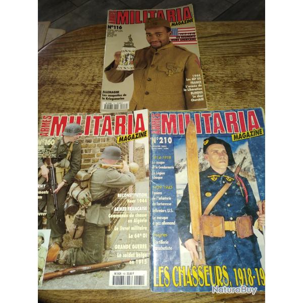 3 militaria magazine numro 116-160-210