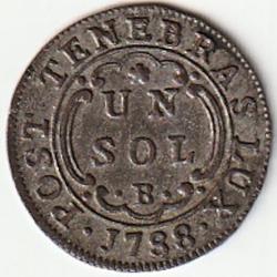 Pièce de Monnaie SUISSE - RÉPUBLIQUE DE GENÈVE 1 Sol - B 1788 SUPERBE et recherchée Billon