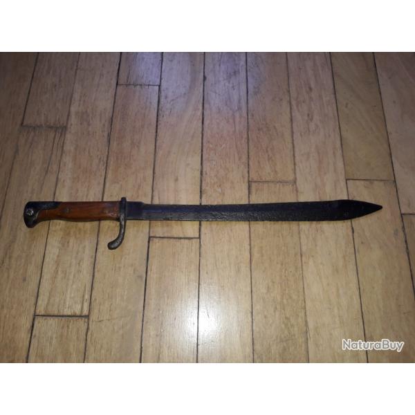 Baonnette mauser Mle 98/05 2me type tat de fouille nettoye avec plaquettes bois non d'origine