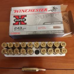 Balles Winchester 243Win Jacketed Soft Point 80 grain