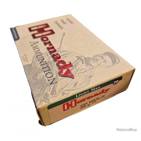 CARTOUCHES HORNADY 444 MARLIN 265gr FP - "Light Magnum"