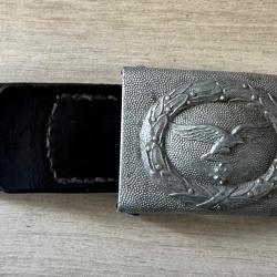 Boucle de ceituron avec passant en cuir 1939 Aviation Allemagne WW2
