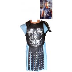 Armure + tunique bleue en lin Maximus Gladiator Réplique Gladiateur Romain Cosplay Costume GN LARP