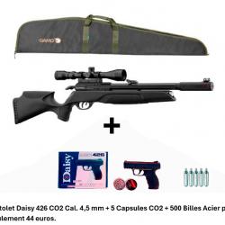 PACK COMBINÉ ! PACK2 Carabine Arrow Gamo 5,5 mm + Pistolet Daisy 426 + 500 billes en acier + 5 CO2