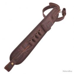 BRETELLE EN CUIR AVEC CARTOUCHIÈRE CALIBRE 20 - MARRON - LIVRAISON GRATUITE