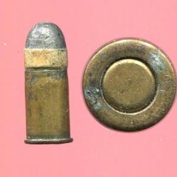 9 mm pour Revolver Suisse de Police Cantonale - TRES RARE - étui laiton 17 mm - grosse amorce plate
