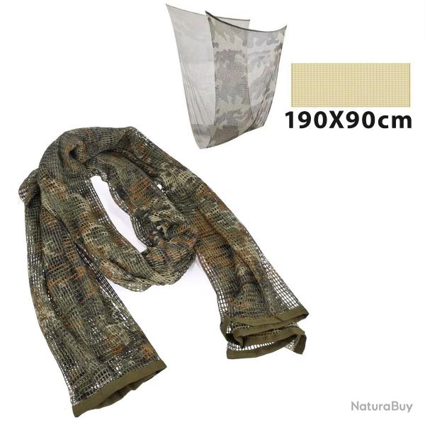 FOULARD CAMOUFLAGE POUR LA PCHE XXL 190x90cm - ARME ALLEMANDE - LIVRAISON GRATUITE