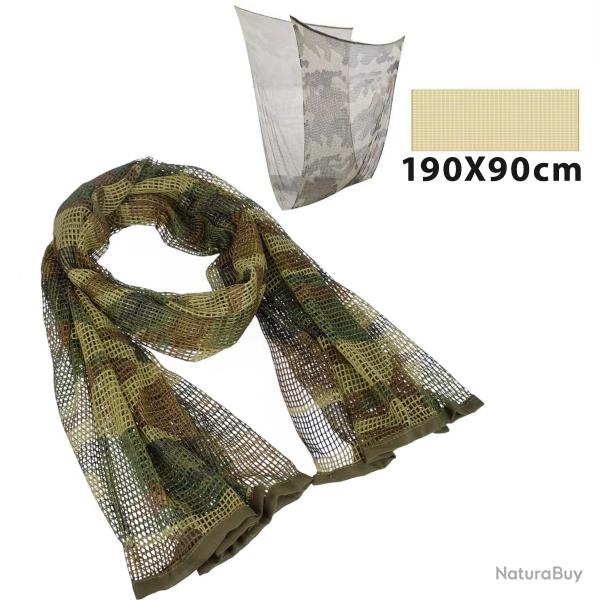 FOULARD FILET CAMOUFLAGE POUR CAMPING XXL 190x90cm - FORT - LIVRAISON GRATUITE