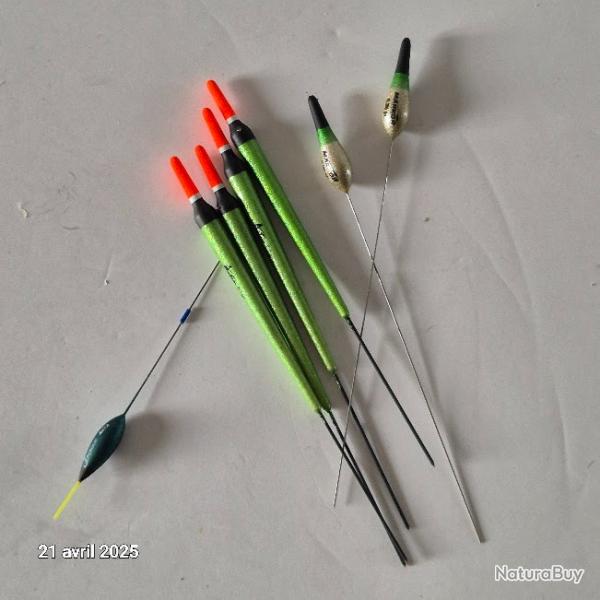 Lot de 7 flotteurs diffrents de la mme collection , Sensas  pour la pche aux coups