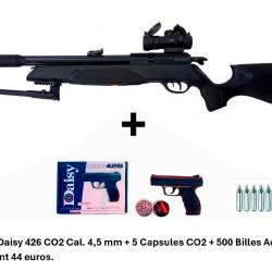 PACK COMBINÉ ! PACK6 Carabine Arrow Gamo 5,5 mm + Pistolet Daisy 426 + 500 billes en acier + 5 CO2