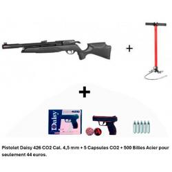PACK COMBINÉ ! PACK10 Carabine Arrow Gamo 4,5 mm + Pistolet Daisy 426 + 500 billes en acier + 5 CO2