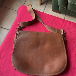 Gibecière en cuir et cordura, pas de prix de réserve
