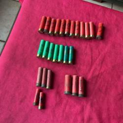 Lot de cartouches, divers calibres, culots rouillés, pas de prix de réserve