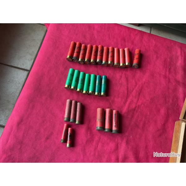 Lot de cartouches, divers calibres, culots rouills, pas de prix de rserve