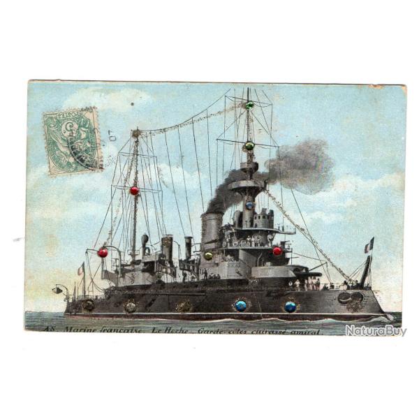 CPA- Marine Militaire - FRANAISE - Le Hoche Garde Cotes Cuirass Amiral N1114