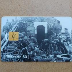 TELECARTE 50 ANS DU D-DAY 1944-1994 DEBARQUEMENT FLOTILLE ROUTE VERS LES COTES  JOUR J 6 JUIN 1944