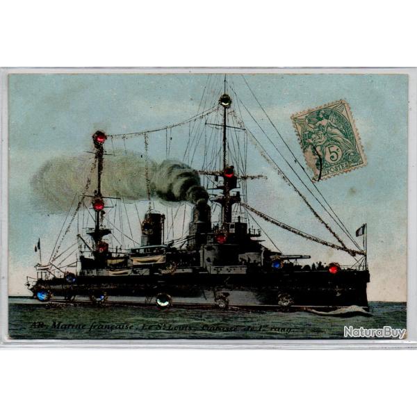 CPA-   Marine Francise - Le Saint Louis Cuirass de 1 er rang N1258